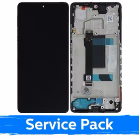 LCD Ekraan Ühildub Xiaomi Redmi Note 12 Pro 5G / Poco X5 Pro 5G Must Koos Frame (Service Pack)