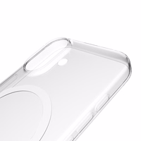 Puro Lite Mag TPU+PC Ümbris Compatible with MagSafe jaoks iPhone 17 - Läbipaistev with Valge Ring