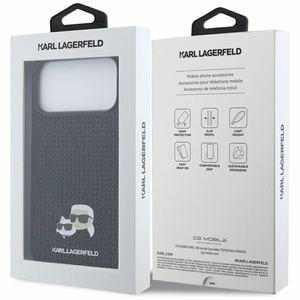 Karl Lagerfeld Strasskivide Karl&Choupette Pin Case iPhone 17 Pro Max jaoks - must