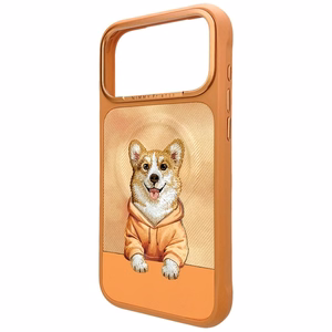 Nimmy Gentle Pets Series Dog MagSafe ümbris iPhone 17 Pro oranž