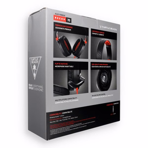 Punamustad juhtmega mikrofoniga kõrvaklapid Turtle Beach Recon 70N, 3,5 mm pistik