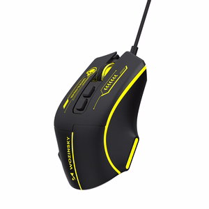 Wozinsky WMGK-1181W Wired Optical Gaming Mouse 7200 DPI with Backlight - Black and Yellow