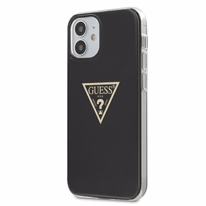 Guess GUHCP12SPCUMPTBK iPhone 12 mini 5.4" чёрный/чёрный жёсткий чехол Metallic Collection