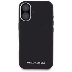 Karl Lagerfeld Saffiano Full Wrapped Elongated Metal Logo MagSafe Ümbris jaoks iPhone 16 - must
