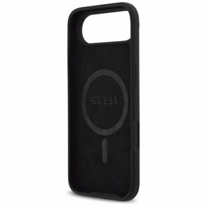 Guess чехол IPHONE 17 Air совместимый с MagSafe GUHMP17MSCTRLMK (Silicone W/ Triangle Logo) черный