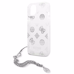 Guess GUHCP13SKPESI iPhone 13 mini 5.4" hõbedane/hõbedane kõvakott Peony Chain Collection
