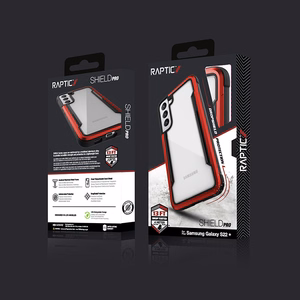 X-Doria Raptic Shield Pro ümbris seadmele Samsung Galaxy S22+ 5G, mikroobivastase kaitsega, punane