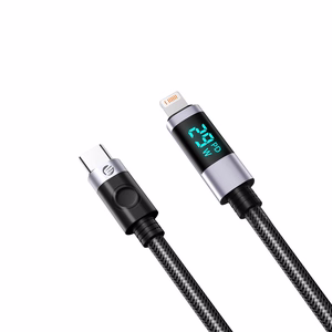 Orico LDC2L USB-C–Lightning PD, 29 W, 480 Mbps kaabel LED-ekraaniga, 2 m – must