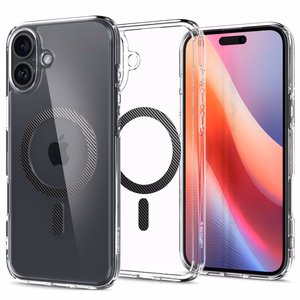 SPIGEN ümbris ULTRA HYBRID MAG compatible with MagSafe jaoks IPHONE 16 carbon fiber