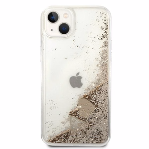Guess GUOHCP14MGLHFLGO iPhone 14 Plus 6.7 "kuldne / kuldne hardcase Glitter Charms