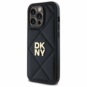 DKNY Quilted Stack Logo iPhone 14 Pro Ümbris - Must
