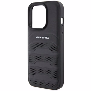 AMG Leather Debossed Lines ümbris jaoks iPhone 15 Pro - must