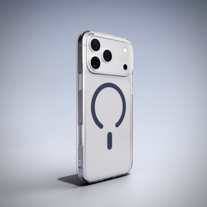 Puro Lite Mag TPU+PC Ümbris Compatible with MagSafe jaoks iPhone 17 Pro Max - Läbipaistev with Sinine Ring