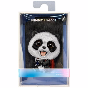 Nimmy New Big-Eye Cute Pets 2.0 Panda Magnetic Wallet with Phone Stand - Black