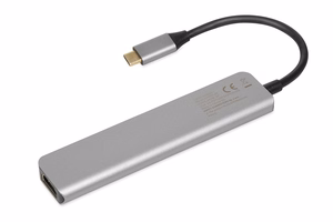 iBox IUH3SL4K USB-jaotur USB Type-C 5000 Mbit/s Hõbe