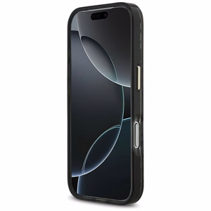 Чехол GUESS для IPHONE 17 Pro совместимый с MagSafe GUHMP17LHLEGTGLK (PC TPU W/ Leopard Glitter) чёрный