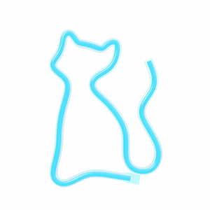 Neon LED Light CAT türkīis NNE24 Neolia