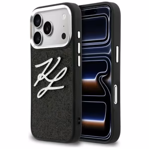 Karl Lagerfeld IML Glitter KL Diamond Logo Ümbris for iPhone 17 Pro - must