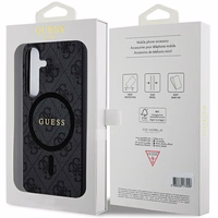 GUESS ümbris jaoks SAMSUNG S24 compatible with MagSafe GUHCS24SGF4GGR (4G Ring classic logo) must