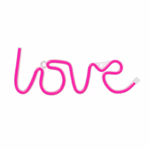 Neon LED Light LOVE roosa Bat + USB FLNE05 Forever Light