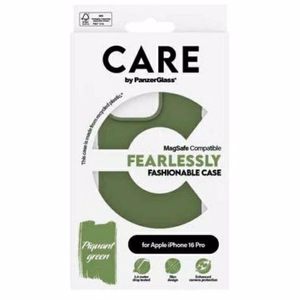 CARE by PanzerGlass Fashion Ümbris iPhone 16 Pro 6.3" roheline/roheline MagSafe 1386