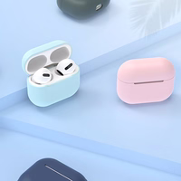 AirPods 2 / AirPods 1 silikoonist pehme ümbris kõrvaklappidele sinine (ümbris C)