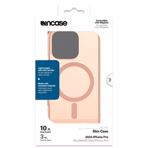 Incase Slim Case MagSafe'i toega ümbris iPhone 16 Pro-le, Blush Pink värvitoonis