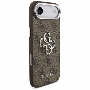 GUESS ümbris fir IPHONE 17 Air GUHCP17MP4G4SMCW (4G PU Leather Ümbris with Big 4G AND Classic Logo and Hõbedane Metal Camera Frame) brown