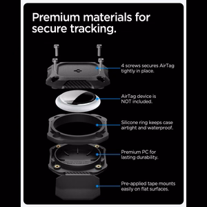 Spigen Tough Armor Ümbris jaoks AirTag 1/2 - Must