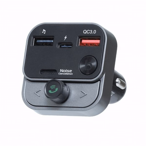 ART FM-transmitter bluetooth 5.0 + USB A QC3.0 + Typ C (kokku 30W) FM-84B must