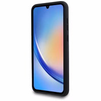 Karl Lagerfeld Silicone Karl&Choupette Metal Pin ümbris jaoks Samsung Galaxy A35 - must