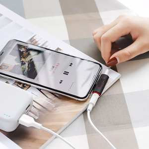 Borofone Adapter BV7 Audio - Lightning to Lightning + jack 3,5mm - valge