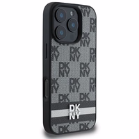 DKNY Checkered Pattern & Printed Stripes Ümbris jaoks iPhone 16 Pro - Must