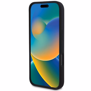 DKNY Silicone Valge Printed Logo MagSafe iPhone 16 Pro Ümbris - Must