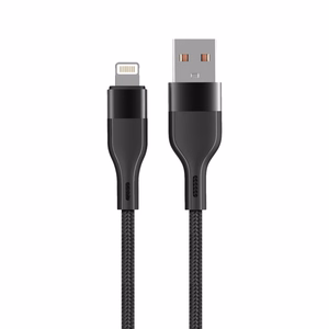 Maxlife MXUC-07 кабель USB - Lightning 1,0 m 2,4A черный нейлон