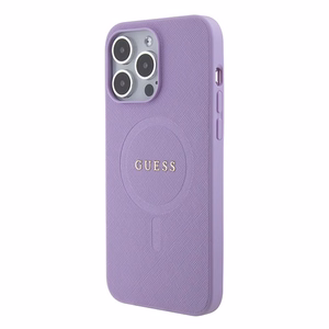 Guess GUHMP15XPSAHMCU iPhone 15 Pro Max 6.7" фиолетовый/фиолетовый жёсткий чехол Saffiano MagSafe