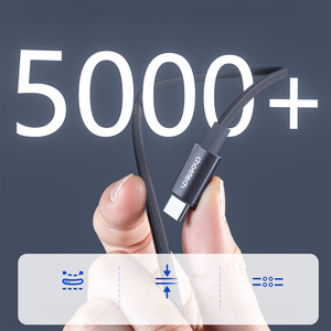 Choetech XCC-1068 PD 60W USB-C - USB-C kaabel ekraaniga 1.2 m - must