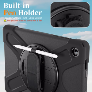 JM Rugged Case Grip ümbris Samsung Galaxy Tab A11+ rihmaga must