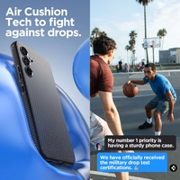 Spigen Liquid Air Ümbris jaoks Samsung Galaxy A54 5G - Matte must