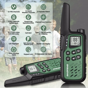 Baofeng BF-T25E raadiosaatjate komplekt, 2 tk, rohelised
