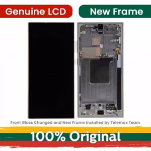 LCD ekraan ühilduv Samsung S928 S24 Ultra raamiga / Titanium Black / (Uuendatud: Telemax)