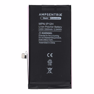AmpSentrix Basic aku iPhone 12 / 12 Pro jaoks (suurendatud mahutavus 3300 mAh)