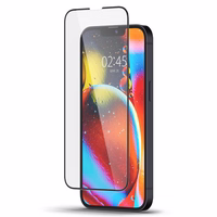 Spigen Glass FC karastatud klaas iPhone 13 / 13 Pro / 14 / 16e jaoks - must