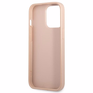 Guess GUHCP13LPSATPP iPhone 13 Pro / 13 6.1 "roosa / roosa hardcase SaffianoTriangle Logo Cardslot