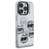 Karl Lagerfeld IML Multi K&C Head Pattern Ümbris jaoks iPhone 16 Pro - Clear