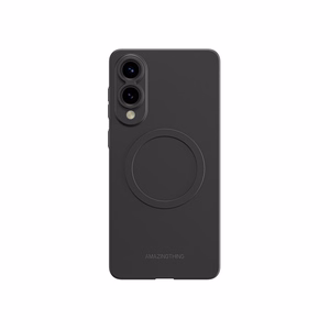 AmazingThing Minimal Air Ümbris with Magnetic Ring jaoks Samsung Galaxy S25 Edge - Must