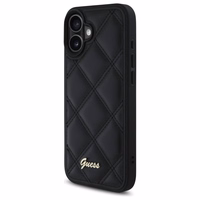 Guess Quilted Metal Logo iPhone 16 Plus Ümbris - Must