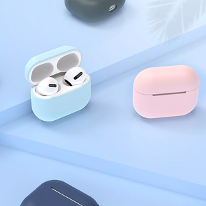 AirPods 2 / AirPods 1 silikoonist pehme ümbris kõrvaklappidele valge (ümbris C)
