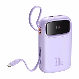 Baseus QPow 2 10000mAh 30W 2xUSB-C внешний аккумулятор (фиолетовый)