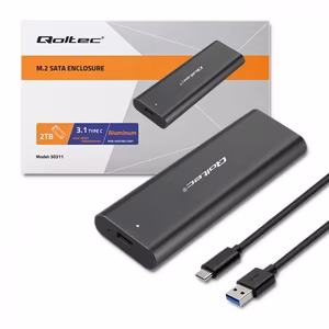 Qoltec 50312 SSD ketta korpus must M.2